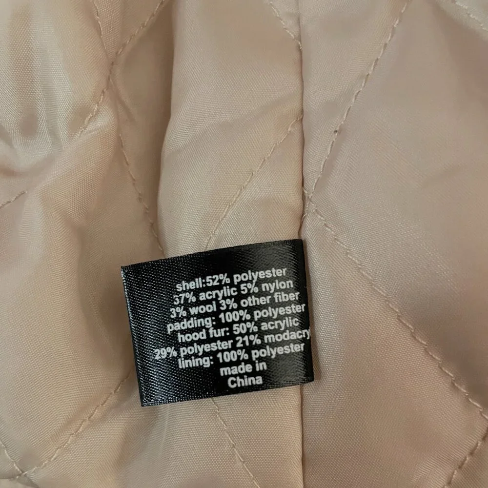 Lane Bryant Blush Pink Hooded Coat with Faux Fur Trim | Size 22/24 | Cozy Elegan - Picture 5 of 5